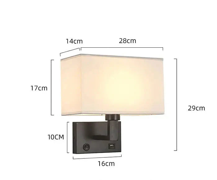 Moderne Wandlamp met Stoffen Kap