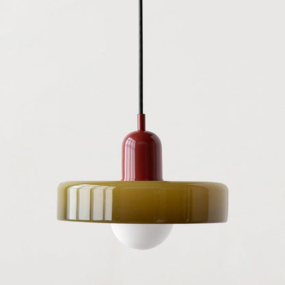 ColorLume | Geometrische Bauhaus Plafondlamp – Glazen Designlamp met Kleurrijke Accenten