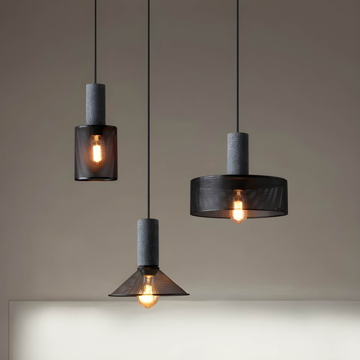 FERROX Hanglamp – Beton & IJzer in Industrieel Design – LED met E27 Fitting