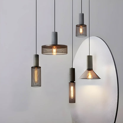 FERROX Hanglamp – Beton & IJzer in Industrieel Design – LED met E27 Fitting