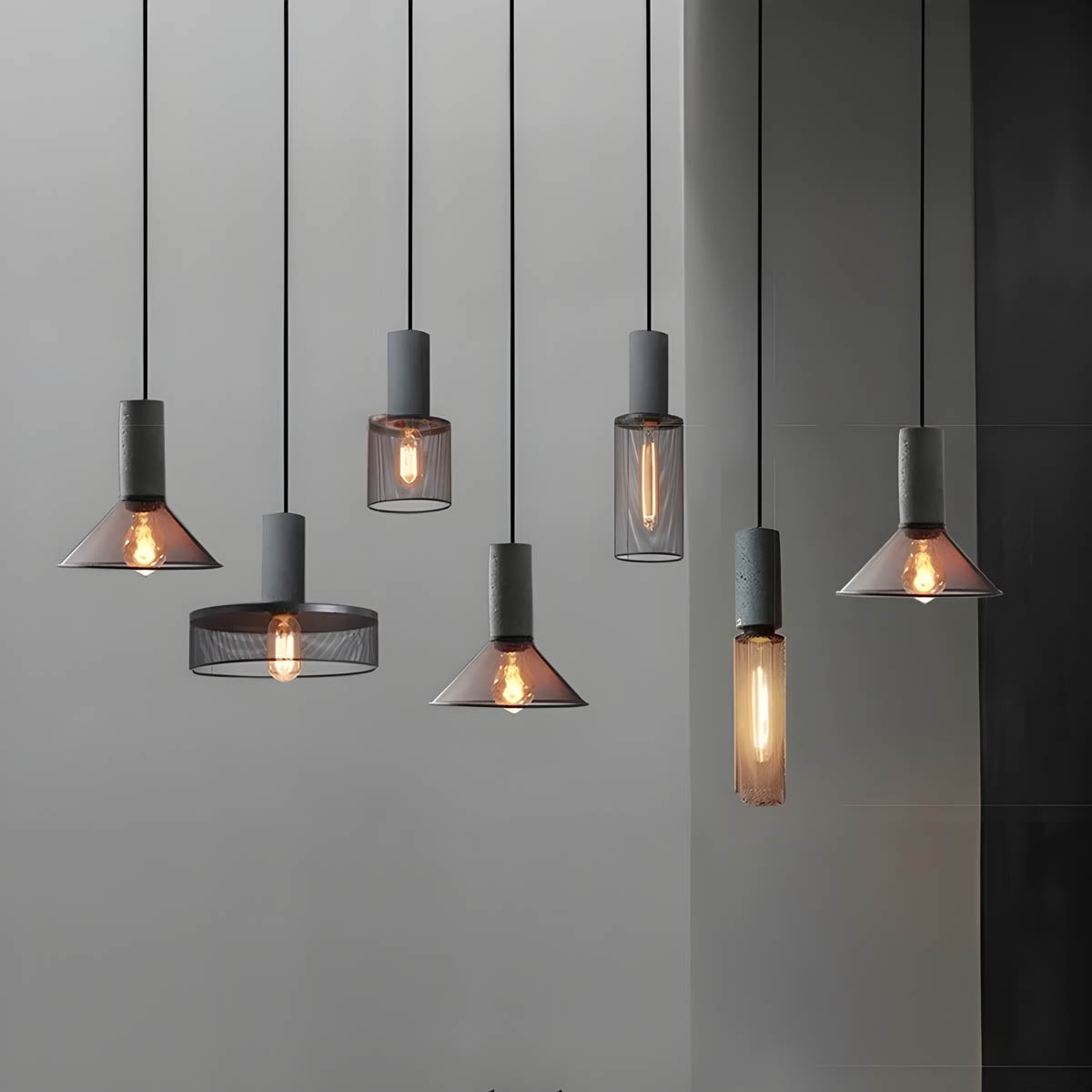 FERROX Hanglamp – Beton & IJzer in Industrieel Design – LED met E27 Fitting
