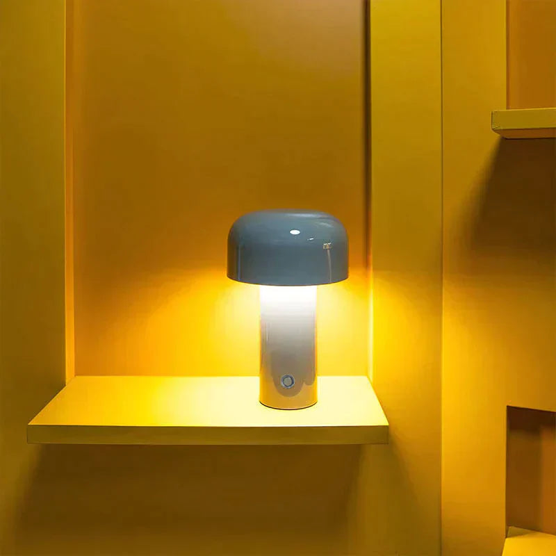 Retro LED Tafellamp | Draadloze Oplaadbare Tafellamp met Touchbediening & USB