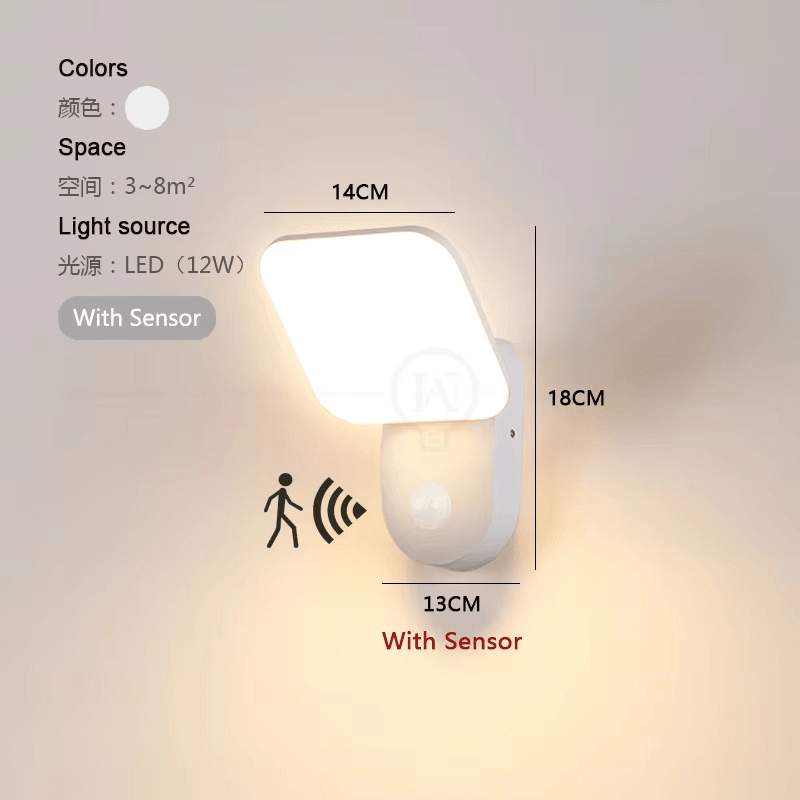 LED wandlamp met bewegingssensor