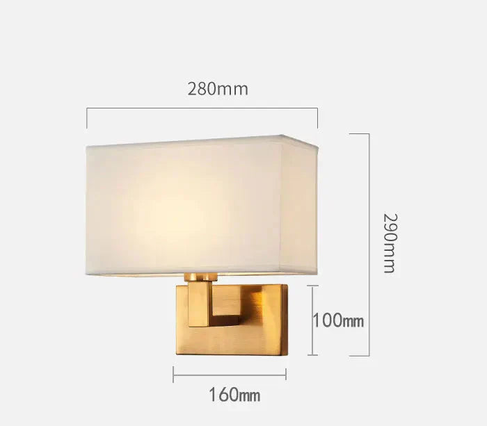 Moderne Wandlamp met Stoffen Kap