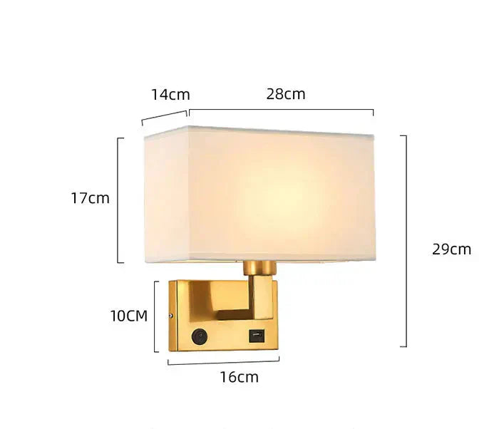 Moderne Wandlamp met Stoffen Kap