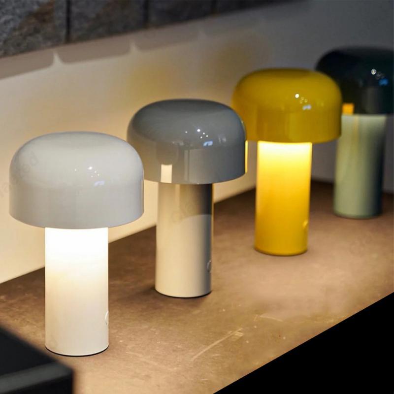 Retro LED Tafellamp | Draadloze Oplaadbare Tafellamp met Touchbediening & USB