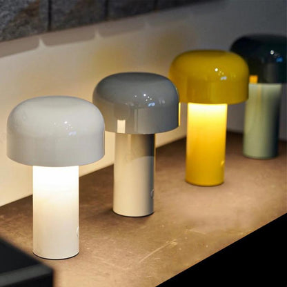 Retro LED Tafellamp | Draadloze Oplaadbare Tafellamp met Touchbediening & USB