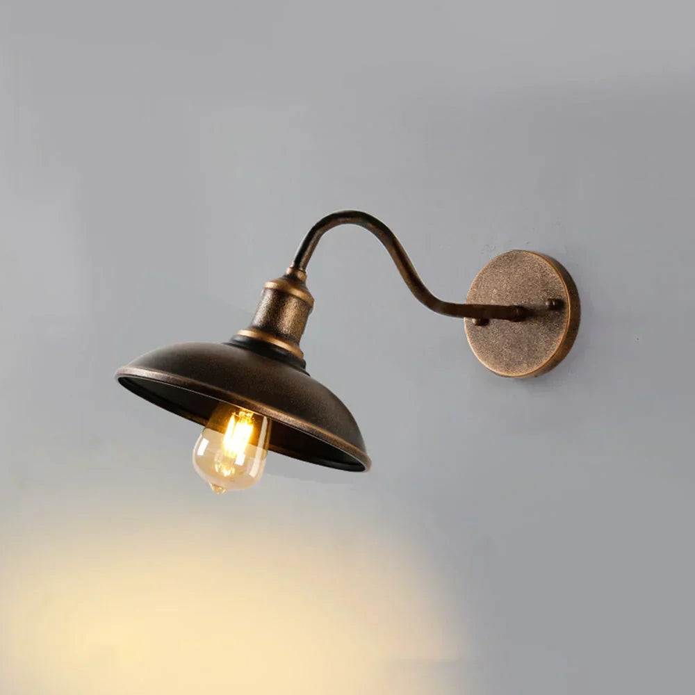 LONI Klassieke Buitenlamp met Zwanenhals | Weerbestendig & E27 Fitting