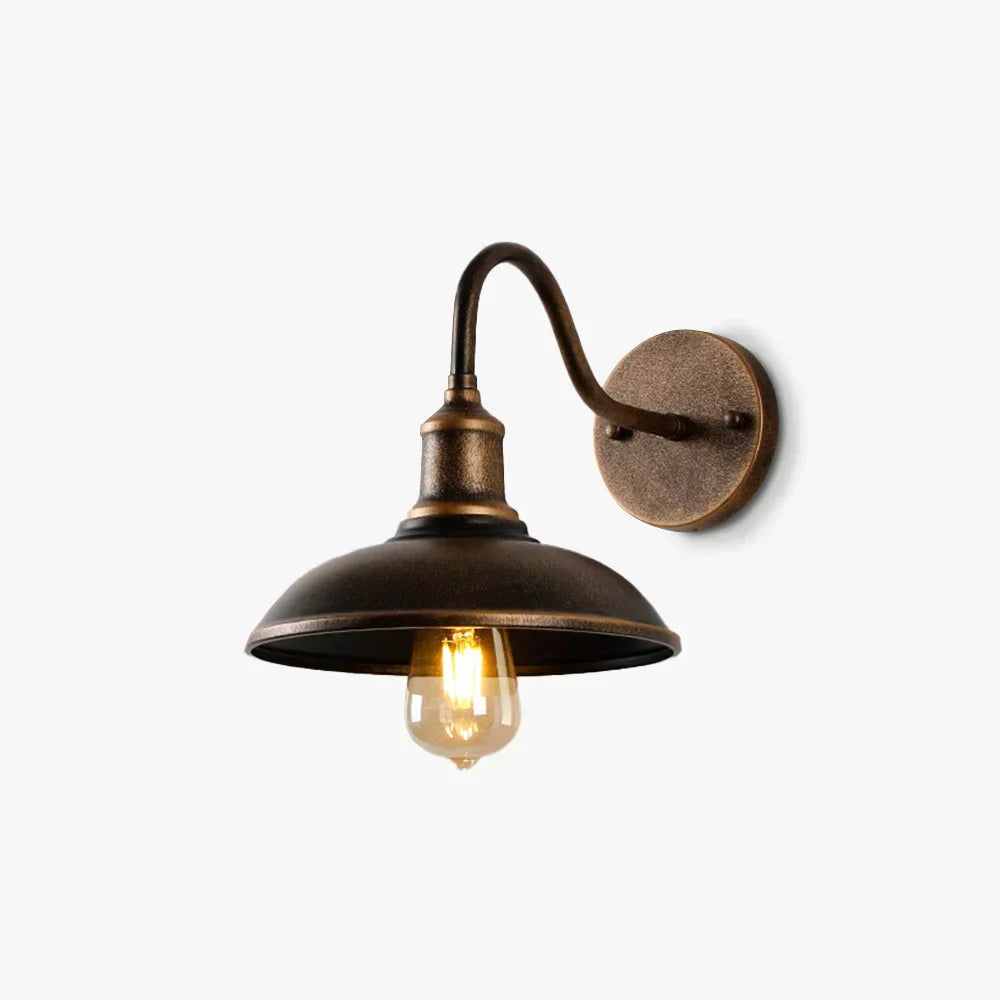 LONI Klassieke Buitenlamp met Zwanenhals | Weerbestendig & E27 Fitting
