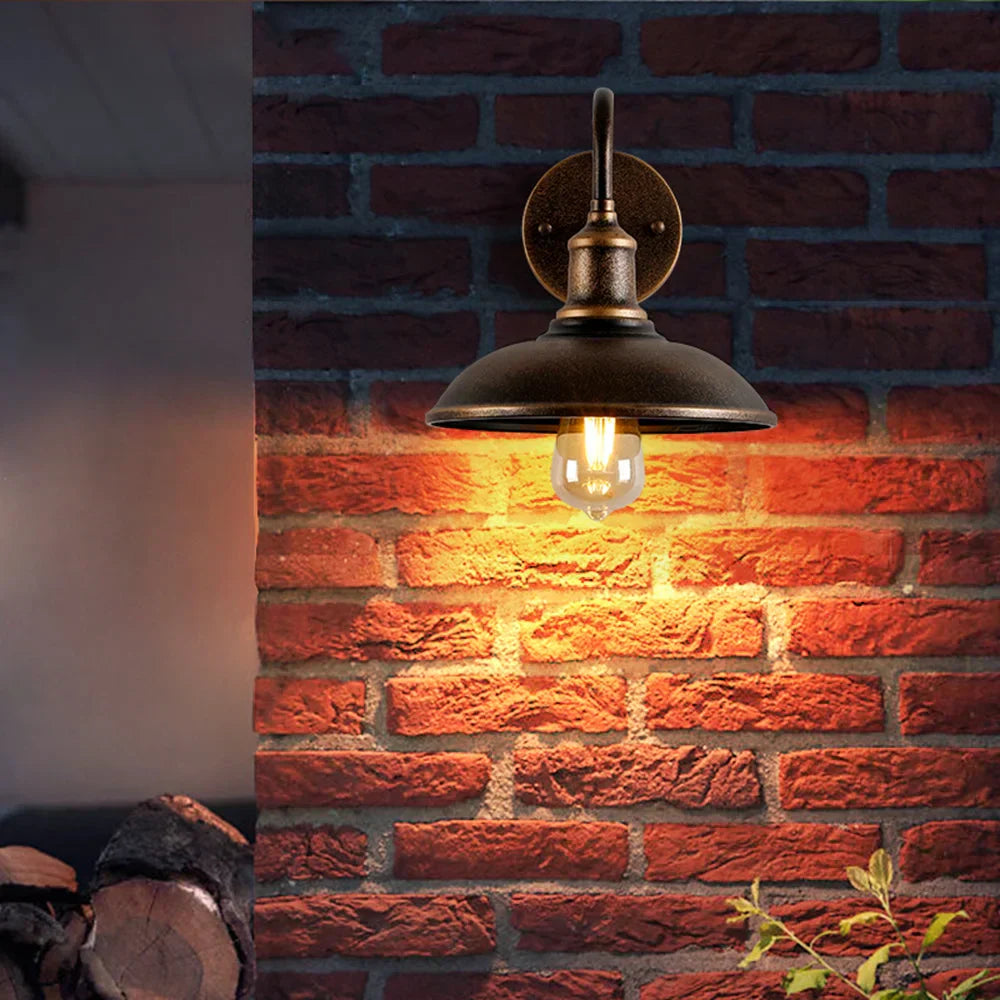 LONI Klassieke Buitenlamp met Zwanenhals | Weerbestendig & E27 Fitting