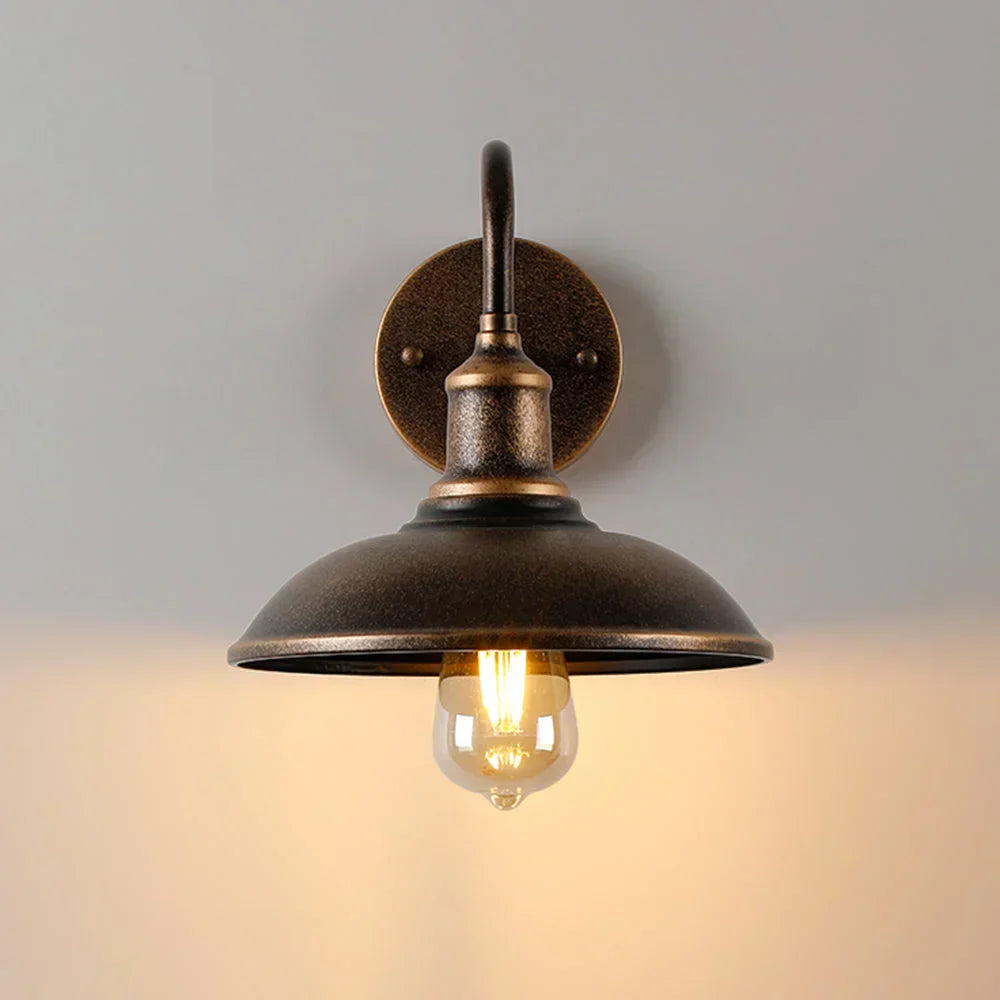 LONI Klassieke Buitenlamp met Zwanenhals | Weerbestendig & E27 Fitting