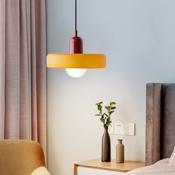 ColorLume | Geometrische Bauhaus Plafondlamp – Glazen Designlamp met Kleurrijke Accenten