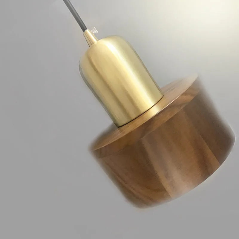 NutGlow - Hanglamp van Walnoothout en Metaal voor