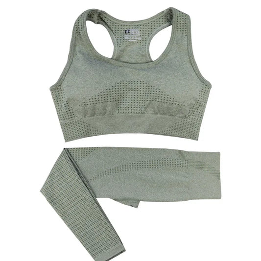 Natalia | Women’s 2-Piece Seamless Yoga Set – High-Waist Leggings & Crop Top