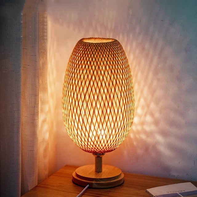 Luvano | Vintage Tafellamp van Hout en Metaal