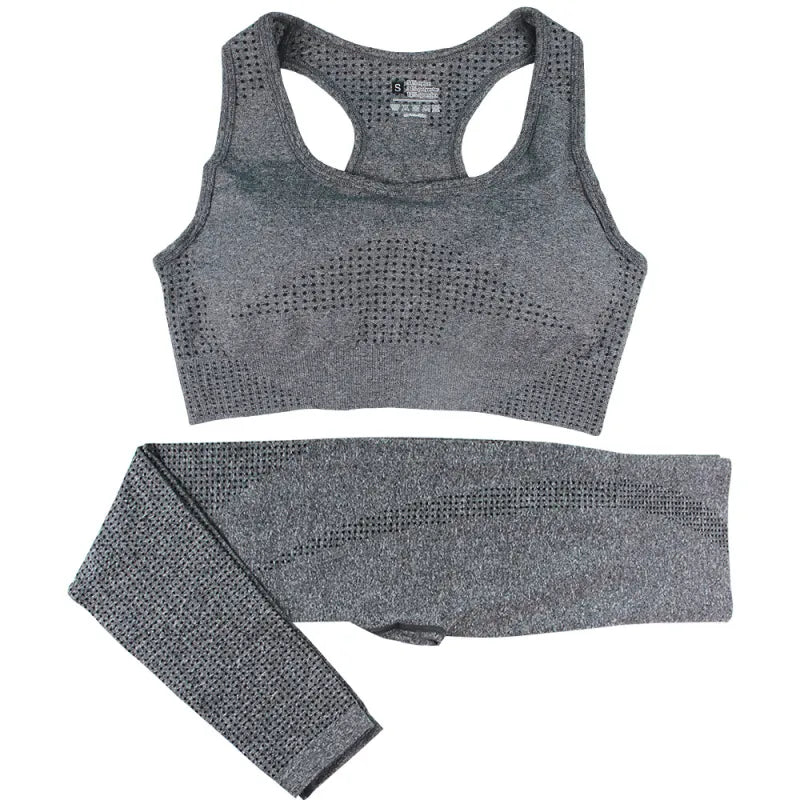 Natalia | Women’s 2-Piece Seamless Yoga Set – High-Waist Leggings & Crop Top