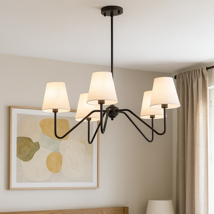 Lustre de Chambre en Soie | Elegante Zijde Kroonluchter – Luxe Design & Sfeervolle Verlichting