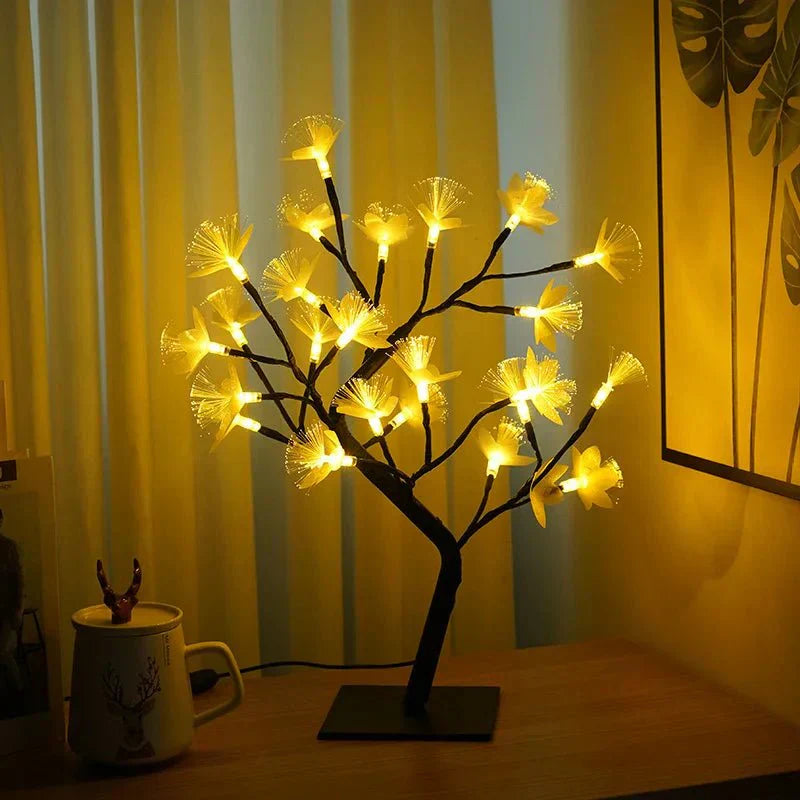 BonsaiLicht - Betoverende Lamp met Rozen in Bamboe Design