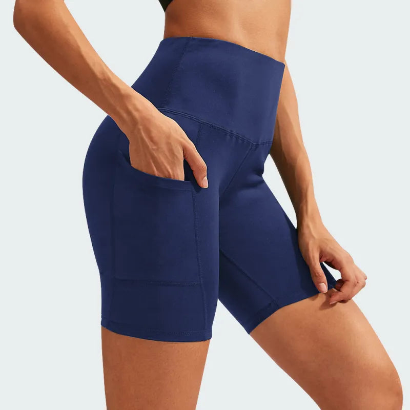 Diana | Women’s High-Waist Yoga Shorts – Quick-Dry, Stretch, Pocket Design