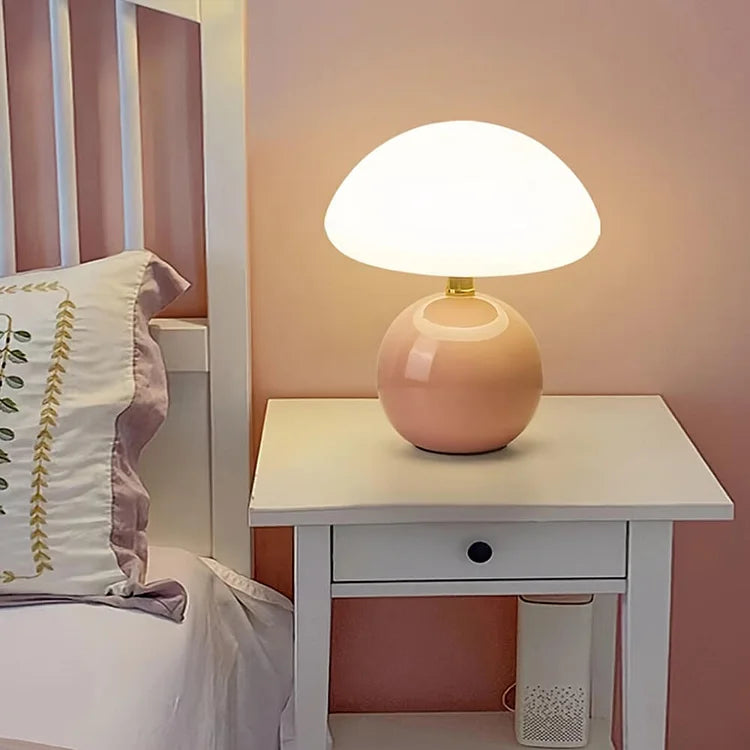 CrèmeMushroom - Elegante paddestoel tafellamp