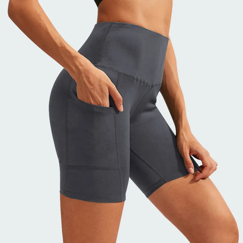 Diana | Women’s High-Waist Yoga Shorts – Quick-Dry, Stretch, Pocket Design