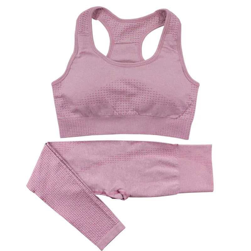 Natalia | Women’s 2-Piece Seamless Yoga Set – High-Waist Leggings & Crop Top
