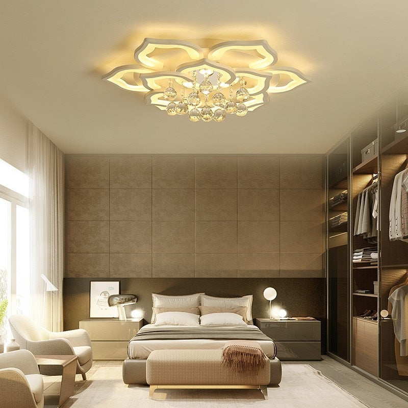 Kristallen Lotus Plafondlamp - LumiLotus