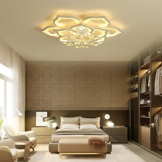 Kristallen Lotus Plafondlamp - LumiLotus