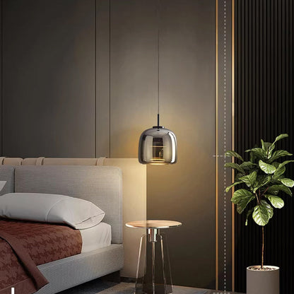 NORULA Glazen Hanglamp – Scandinavisch Design met Zwarte Afwerking & E27 Fitting