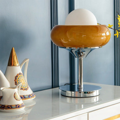 FormaGiallo | Stijlvolle Gele Bauhaus Tafellamp van Glas