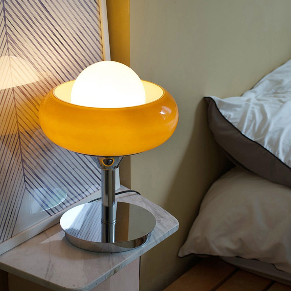 FormaGiallo | Stijlvolle Gele Bauhaus Tafellamp van Glas