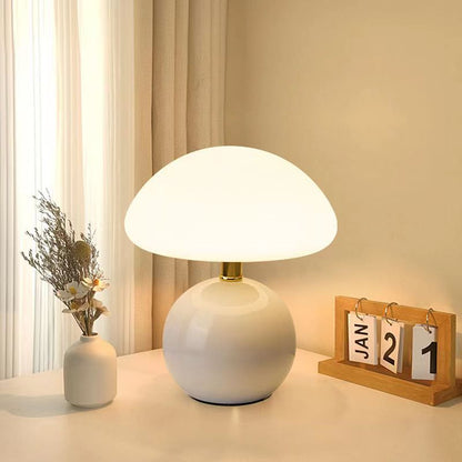 CrèmeMushroom - Elegante paddestoel tafellamp